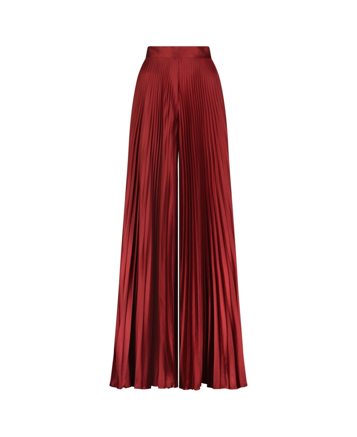 Mac Duggal Women's Pleated Charmeuse Wide Leg Pants