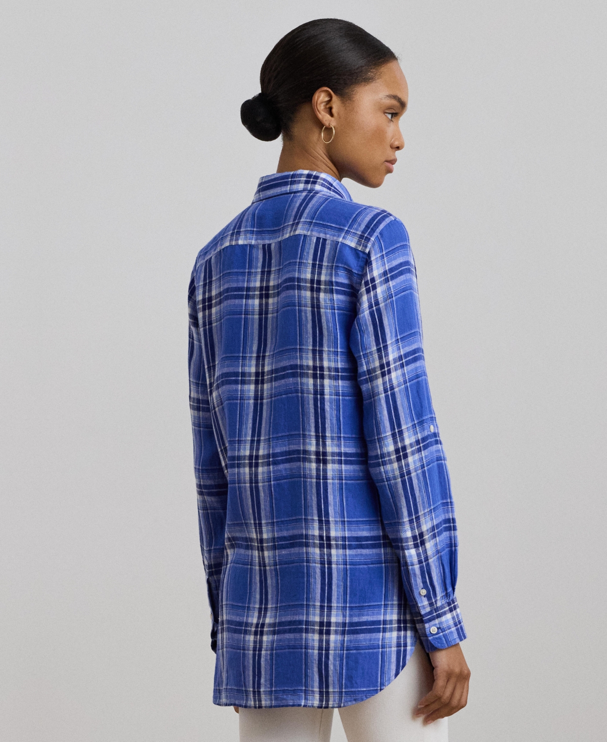 Lauren Ralph Lauren Women's Classic-Fit Plaid Linen Shirt