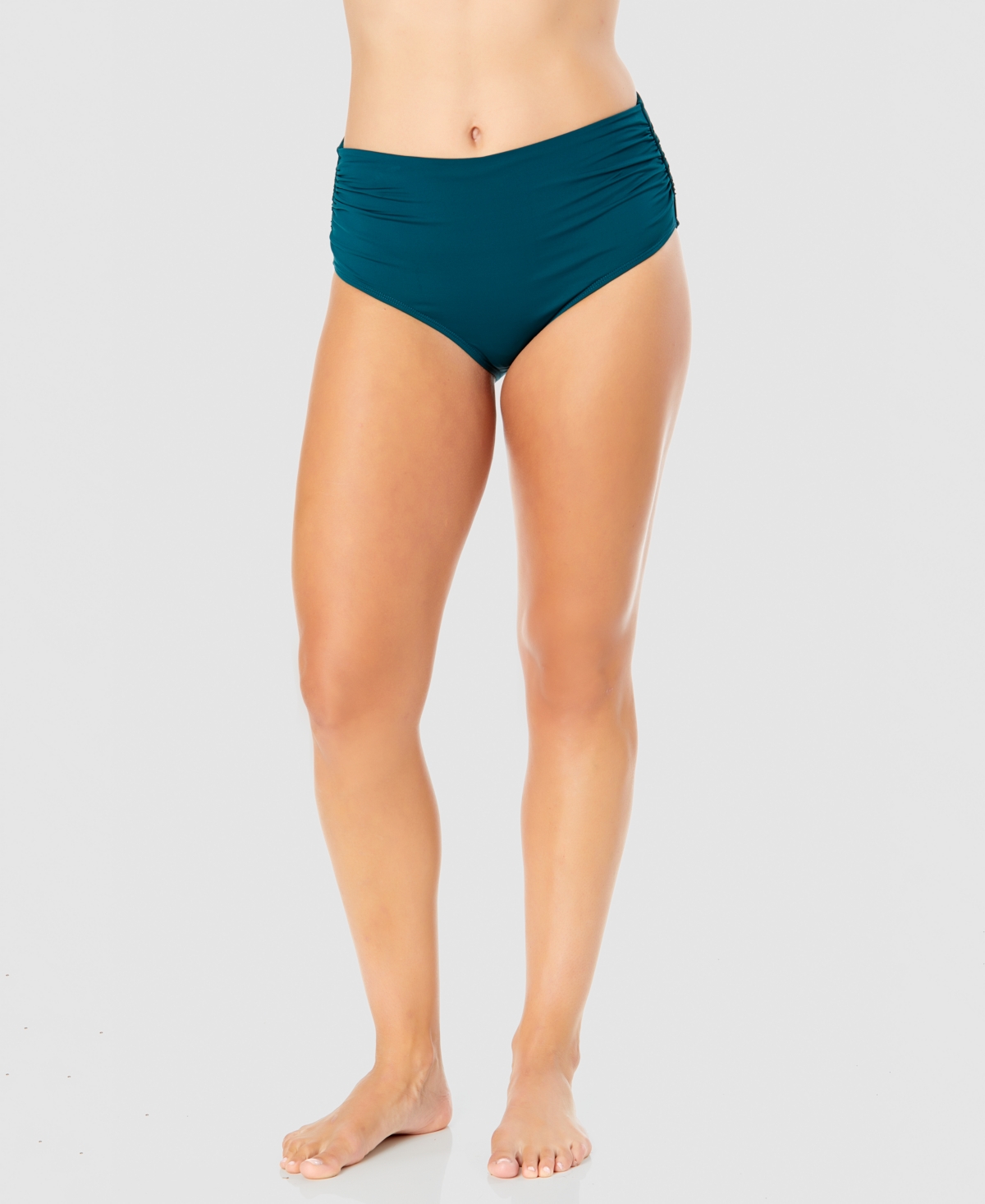 ANNE COLE HIGH-WAIST BIKINI BOTTOMS 