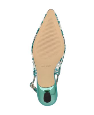 Women's Madalene Woven Slingback Kitten Heel Pumps