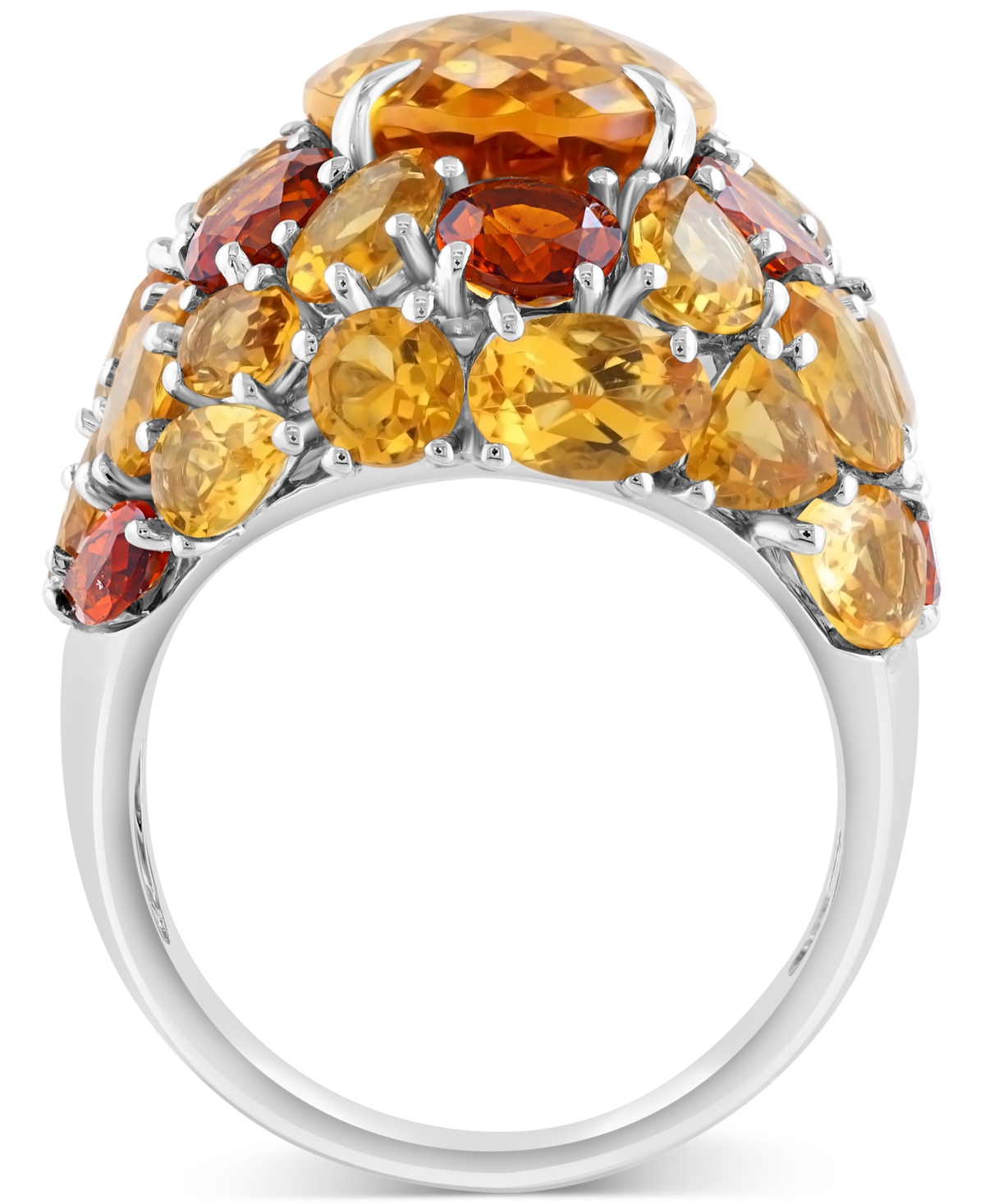 Effy Collection Effy Blue Topaz (18 Ct. T.w.) & London Blue Topaz (3 Ct. T.w.) Cluster Ring In Sterling Silver (also