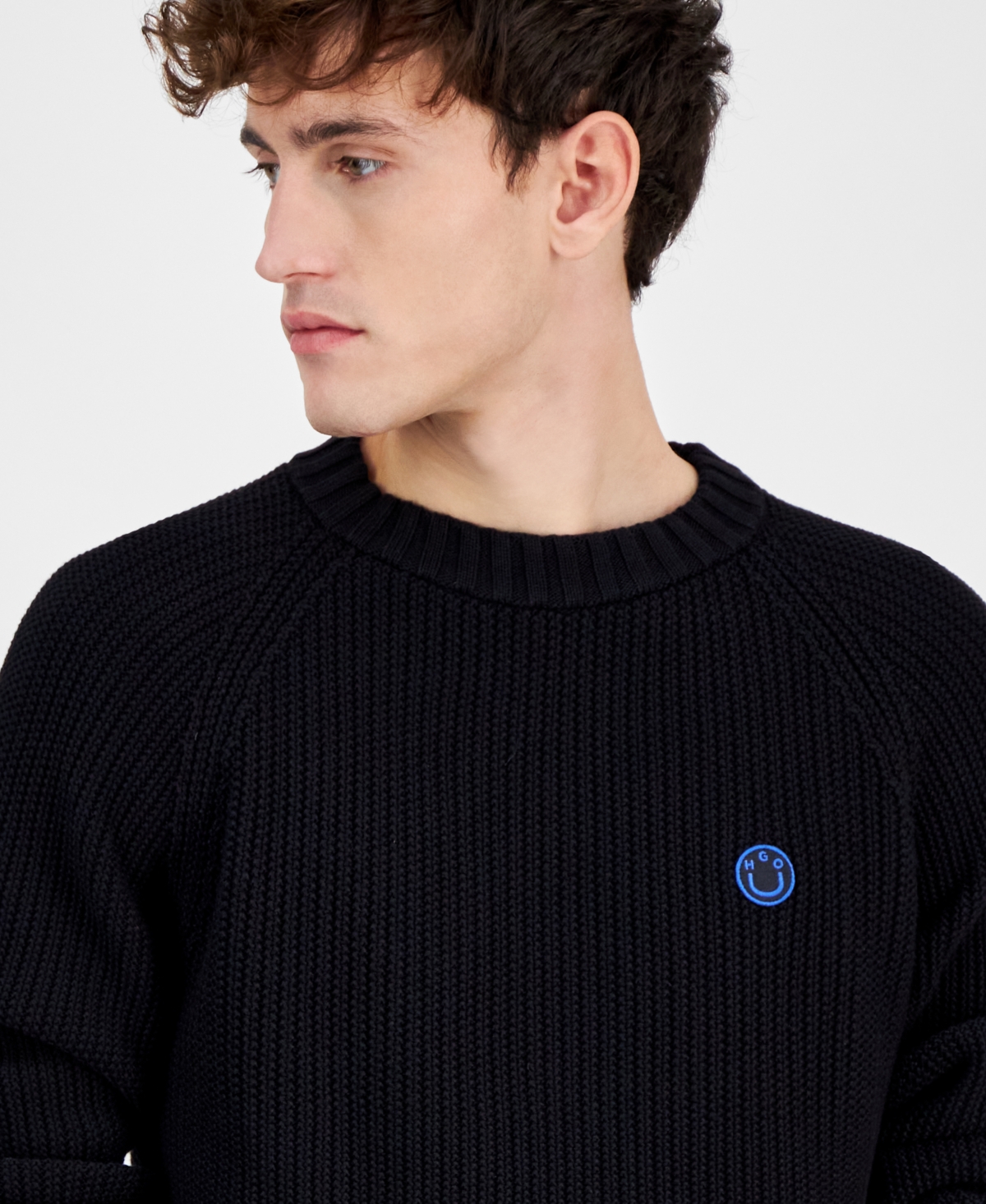 HUGO BOSS HUGO BY HUGO BOSS MEN'S SONNI RELAXED-FIT RIBBED-KNIT SWEATER 