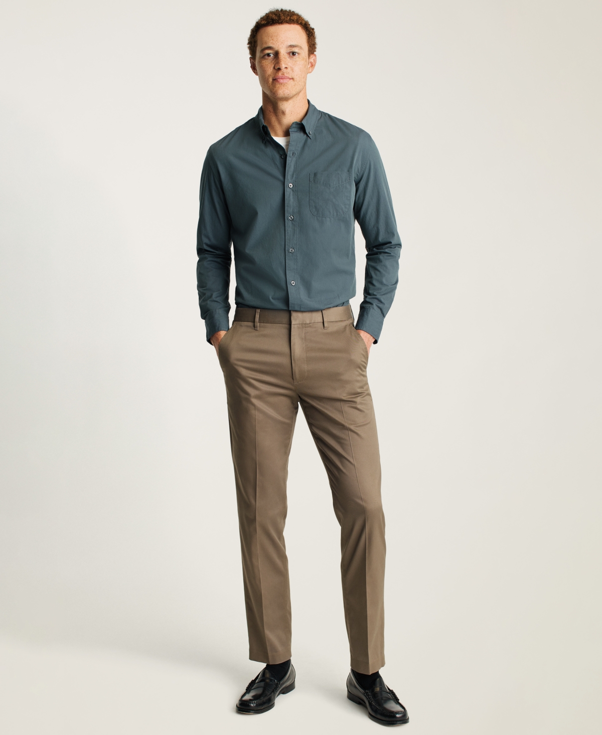 BONOBOS MEN'S SLIM-FIT MELANGE SHIRT 