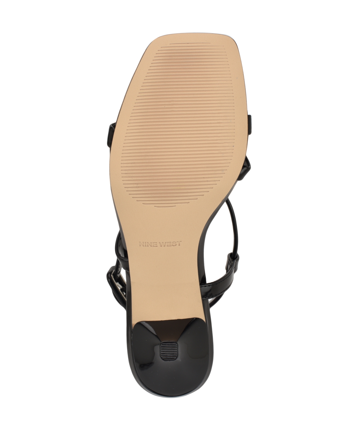 NINE WEST WOMEN'S HANNI STRAPPY SQUARE TOE KITTEN HEEL SANDALS 