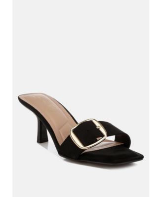 Acacia Buckle Strap Slip On Sandals