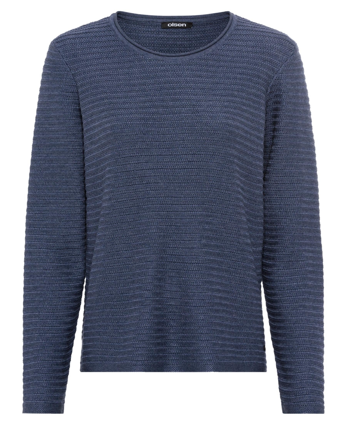 Olsen Women's Rib Knit Pullover - Indigo denim mel