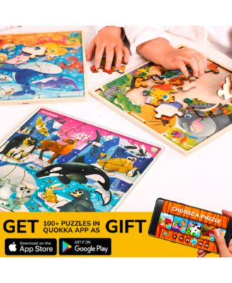 28 Pieces Wooden Toddlers Puzzles for Ages 3-5 – Animal Toys