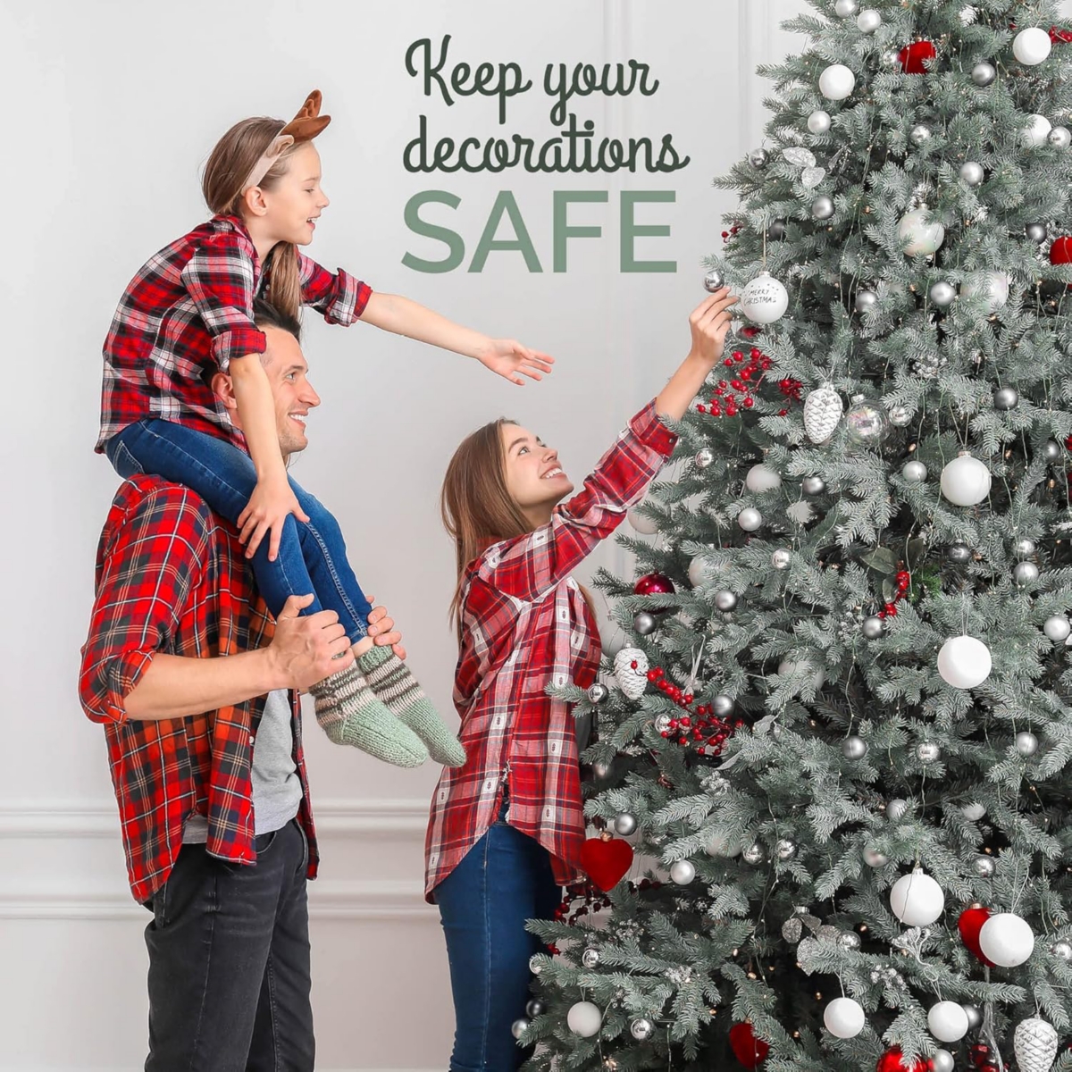 Florida Brands Christmas Storage Box with Adjustable Dividers and 4 trays - Stores Up to 48 - 6" Ornaments