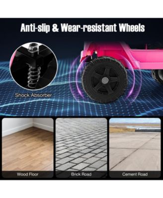 12V Kids Ride On Truck with Remote Control and Headlights-Pink