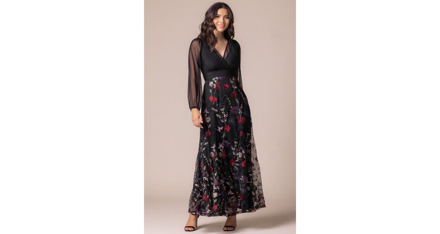 Women's Isabella Embroidered Mesh Formal Gown
