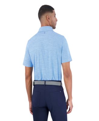 Men's Yarn Dye Heather Sports Fit Polo Shirt