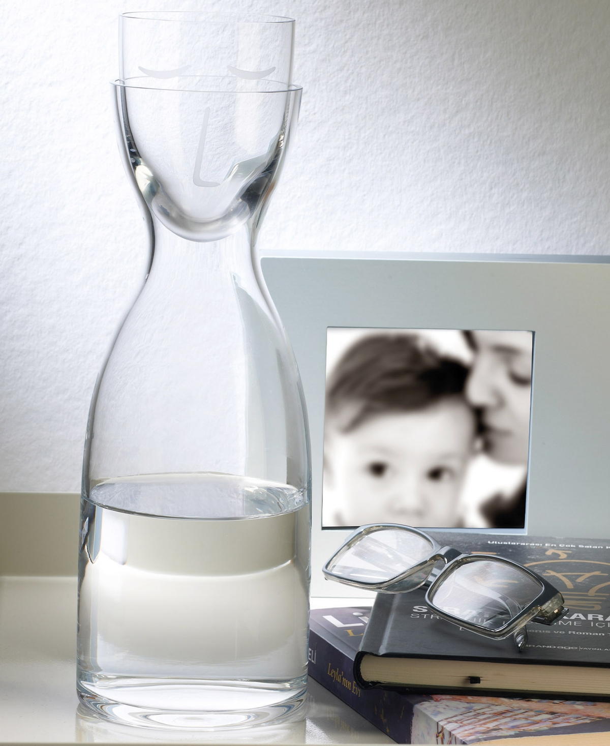 Nude Glass Mr. & Mrs. Night Carafe, Tall