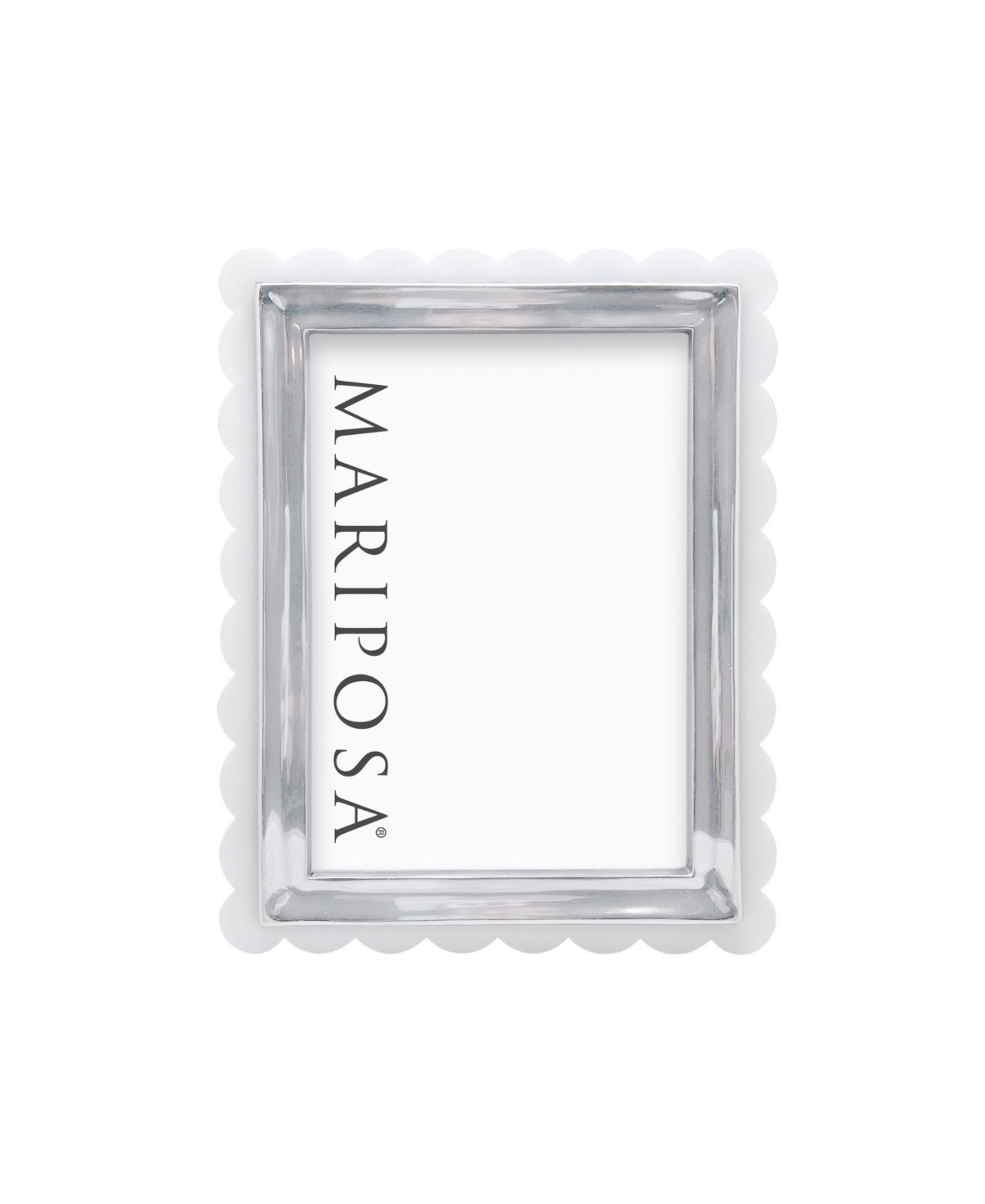 Mariposa Scallop Frame, 5"x7" In White