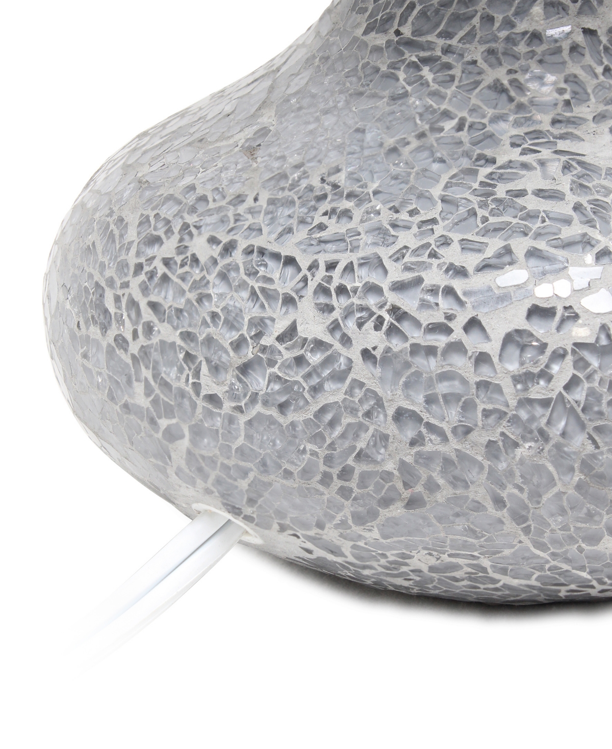 Creekwood Home 14.17" Patchwork Crystal Glass Table Lamp In Gray