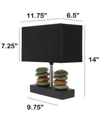 14" Contemporary Tranquil Stone Table Lamp