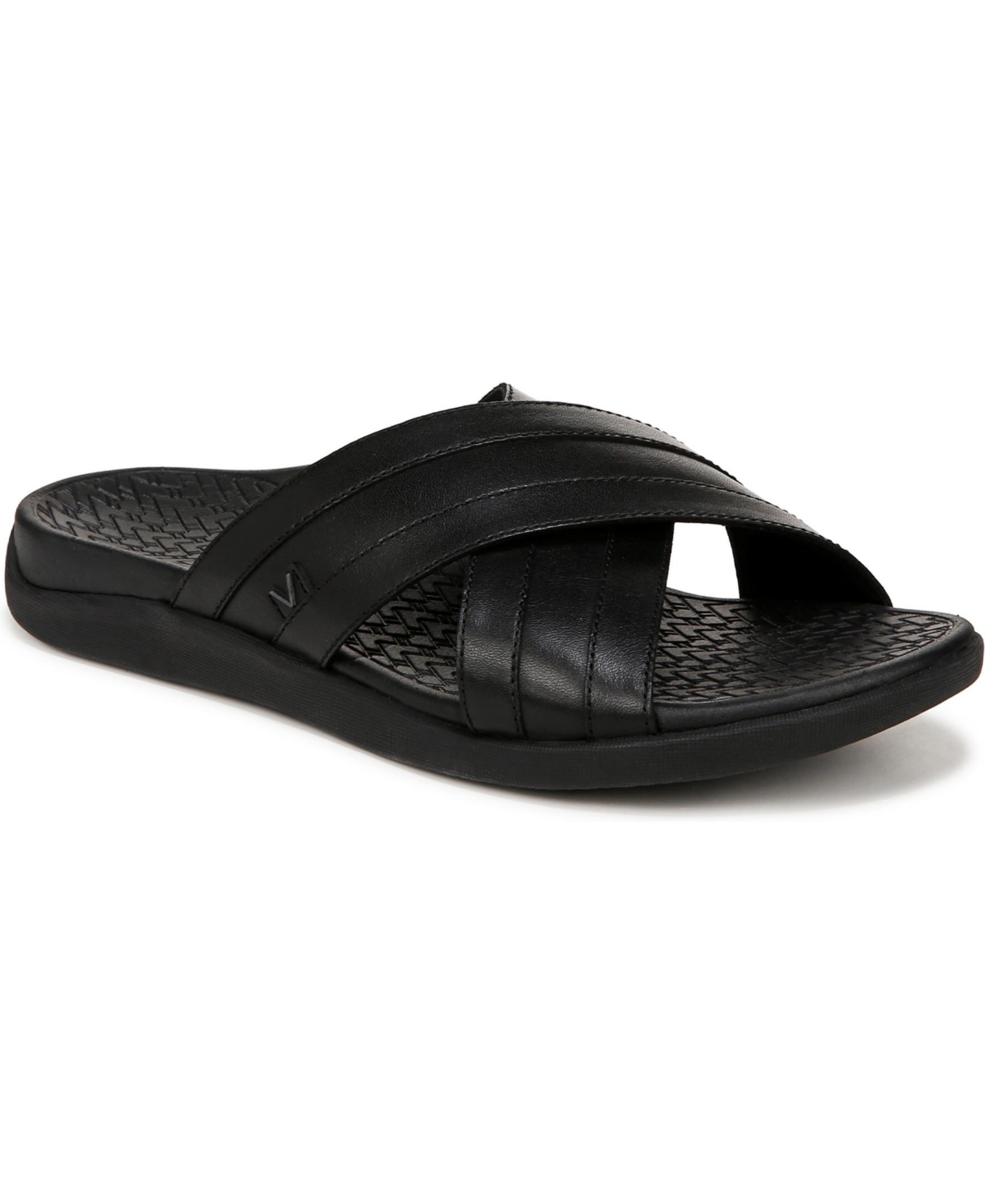 Men's Tide Slide Sandals - Black leather