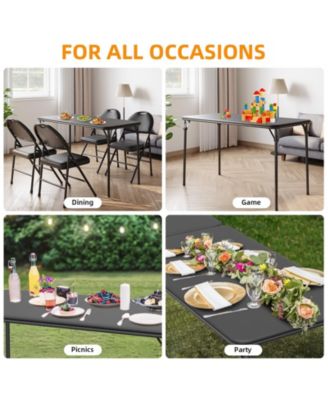 5-Piece Card Table Set,Folding Card Table and Chair Set of 5 Portable with Padded Tabletop