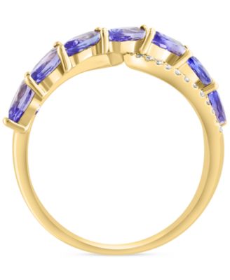 EFFY&reg; Tanzanite (1-3/8 ct. t.w.) & Diamond (1/6 ct. t.w.) Ring in 14k Yellow Gold