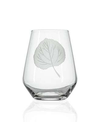 Leaf Stemless Wine Tumbler 18 oz. - Set of 4 Glasses