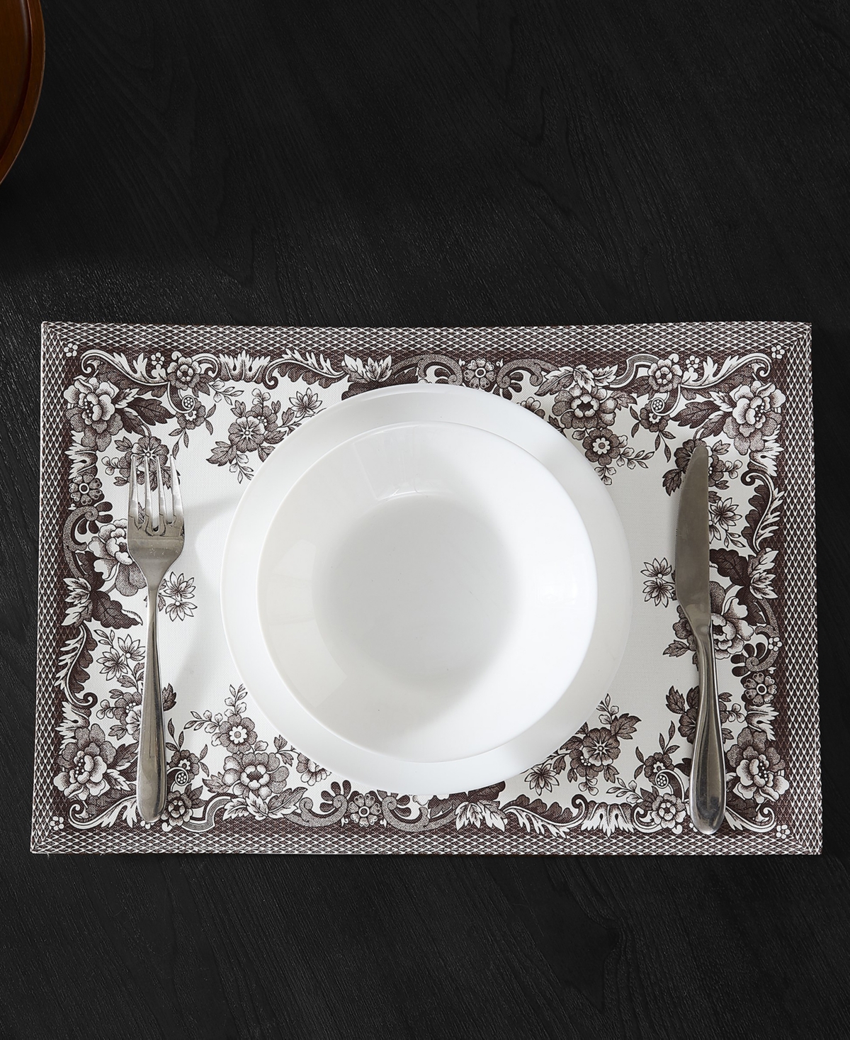 Spode Woodland Polyester Placemats, 13" X 19" In Ivory