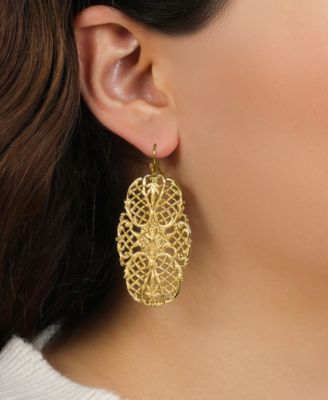 Large Filigree Decorative Fishhook Earrings