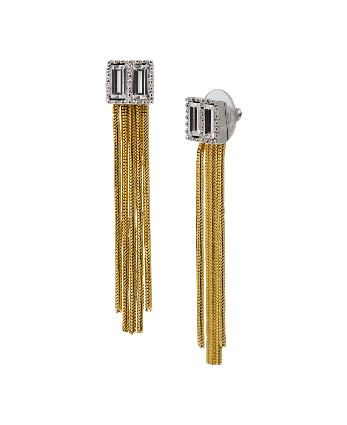 2028 CRYSTAL MULTI CHAIN LINEAR EARRINGS 