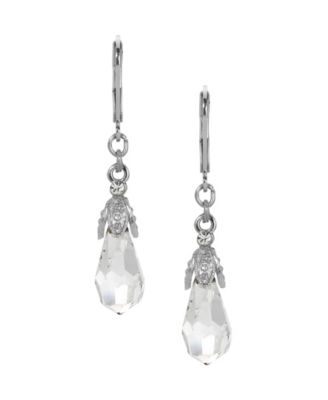 Faceted Crystal Drop Earrings