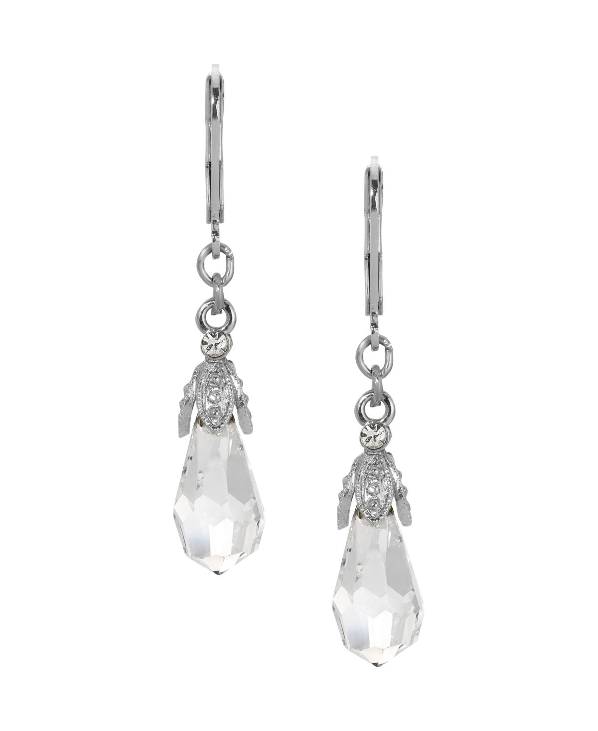 2028 FACETED CRYSTAL DROP EARRINGS 