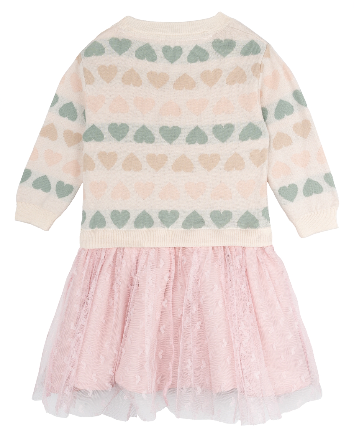 Rare Editions Little Girls One Piece Heart Sweater and Matching Skirt, 2-Piece Set