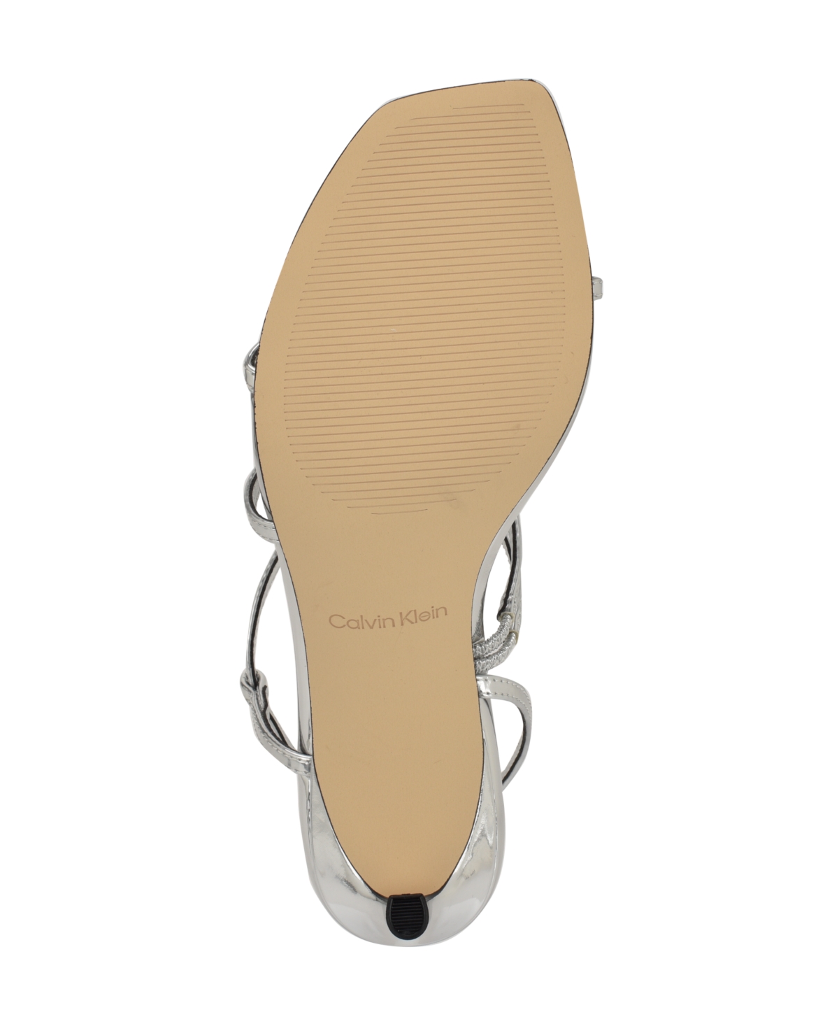 Calvin Klein Hadlee Sandal In Silver Mirror Metallic