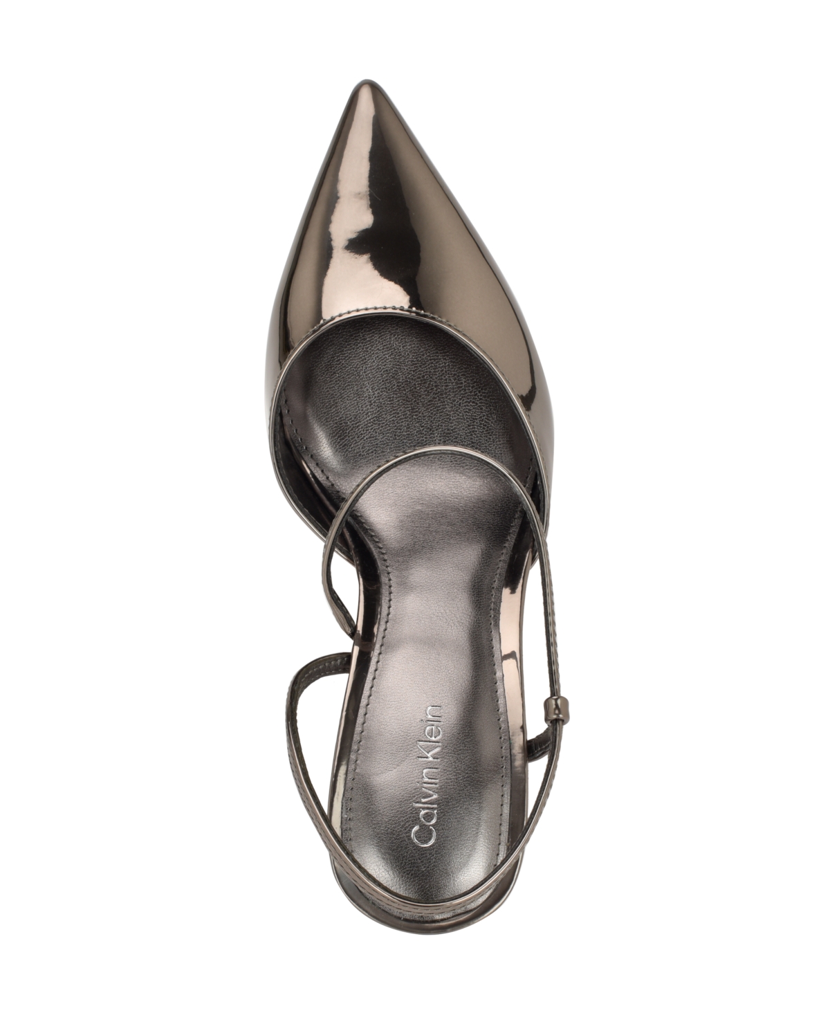 Calvin Klein Women's Cordera Pointy Toe Stiletto Pumps In Pewter Mirror Metallic