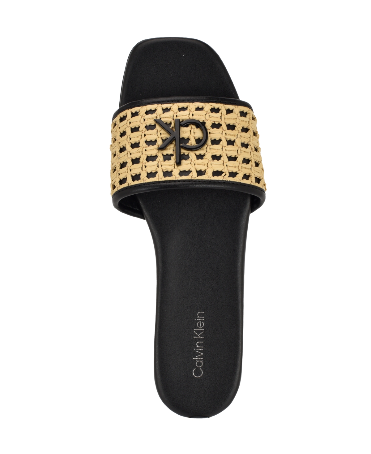 Calvin Klein Women's Yolla Slip-On Flat Sandals -Light Natural