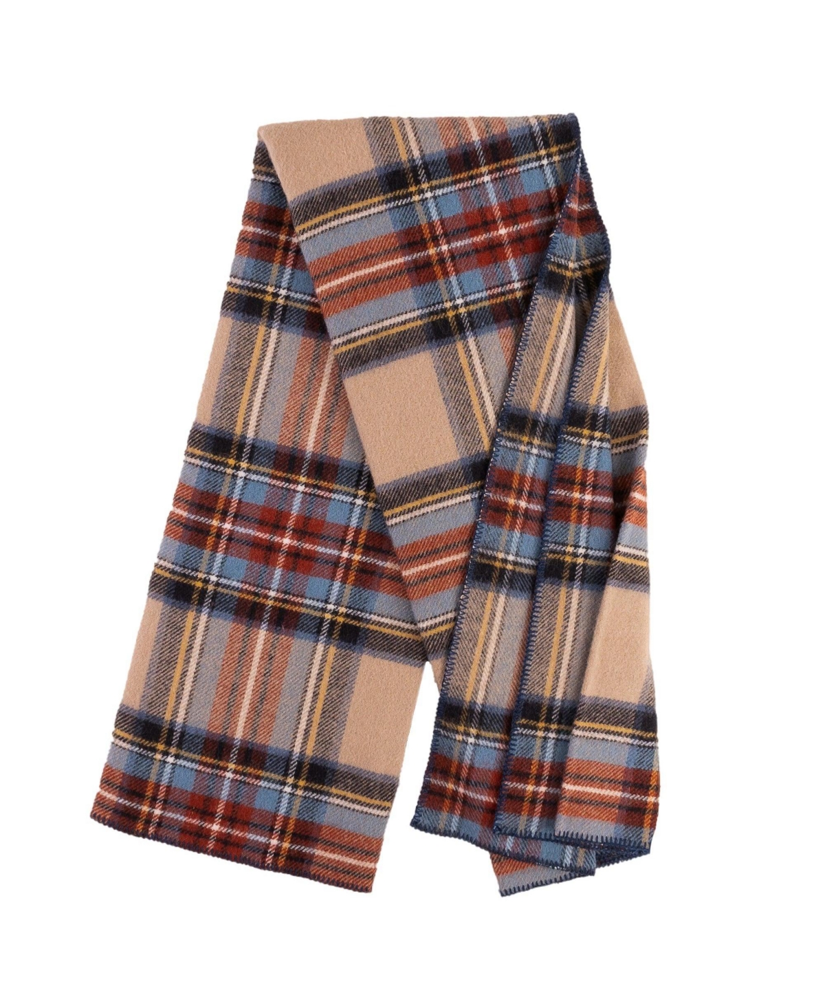 Prince Of Scots Highland Tweeds Big Throw, 59" X 80" In Tan Multi