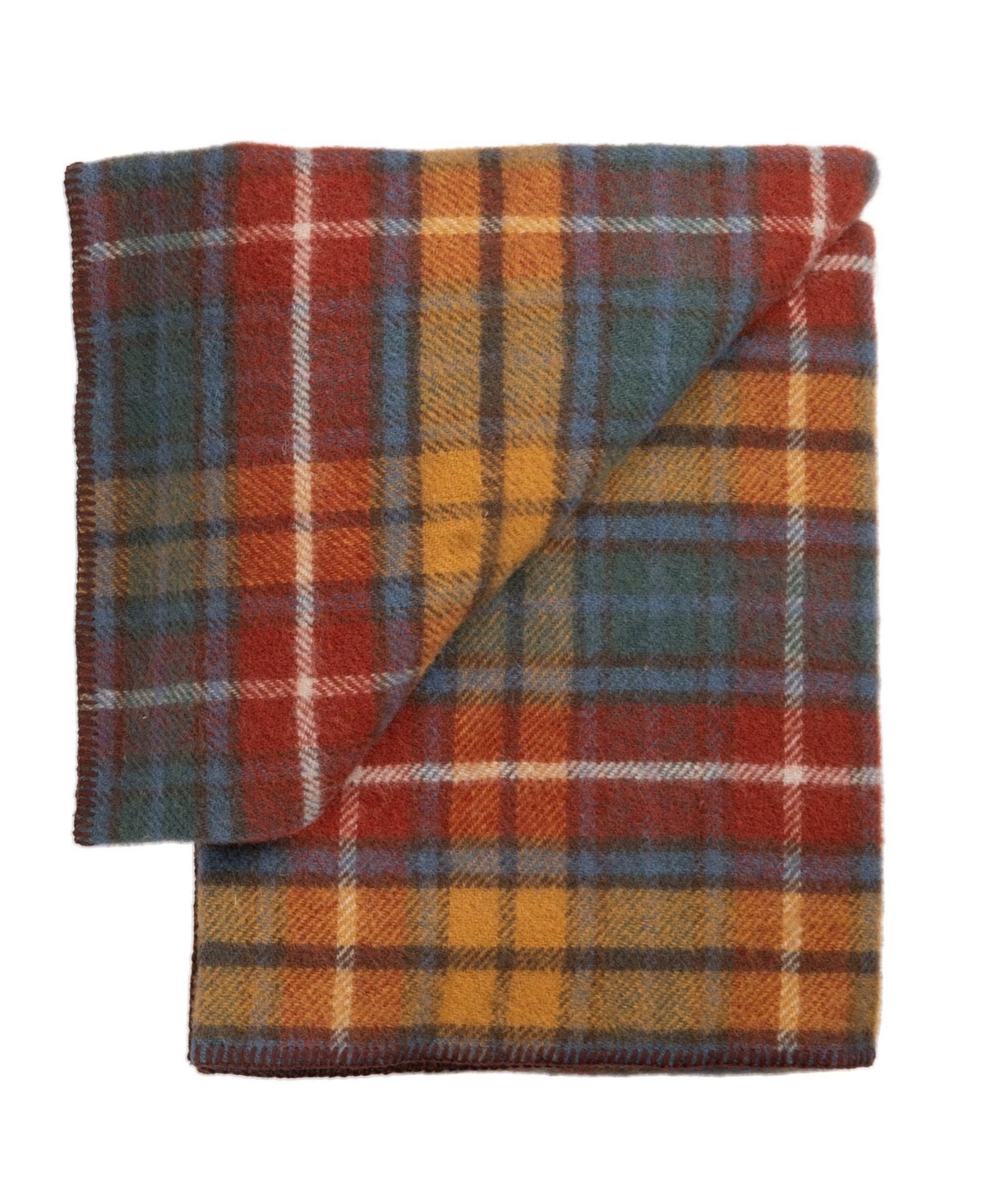 Prince Of Scots Highland Tweeds Big Throw, 59" X 80" In Orange