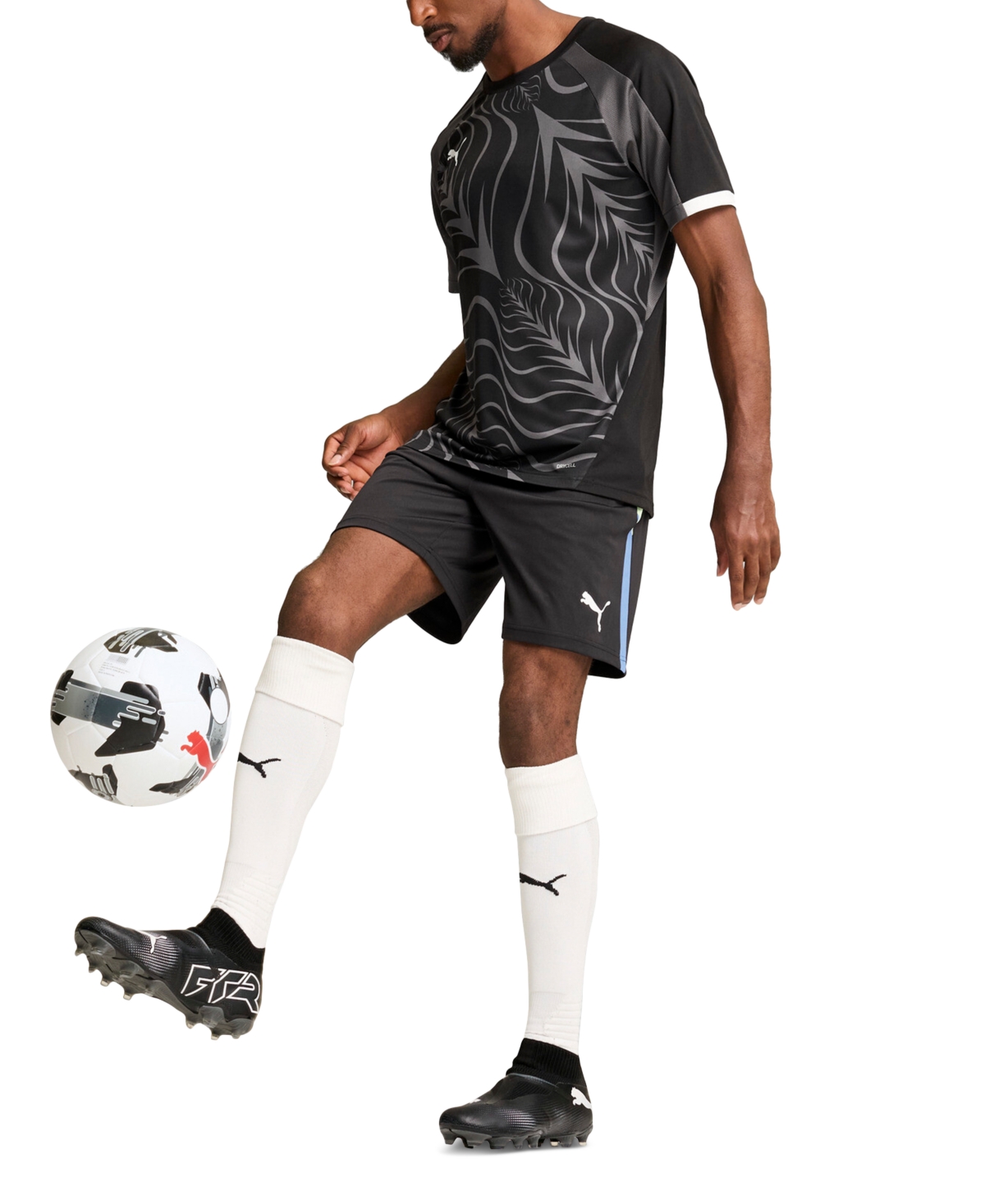 Puma Men's Individual Liga Graphic Jersey In  Black-shadow Gray