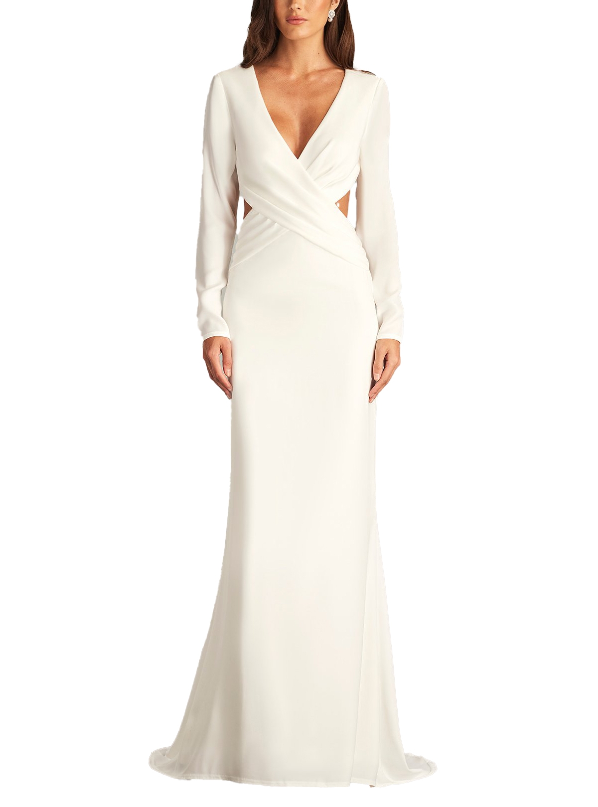 Tadashi Shoji Women's Radley Long Sleeve Cutout Gown