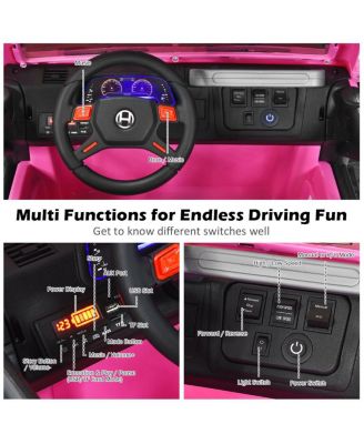 12V 2-Seater Ride-On Truck with Remote Control, Storage, and Music Player