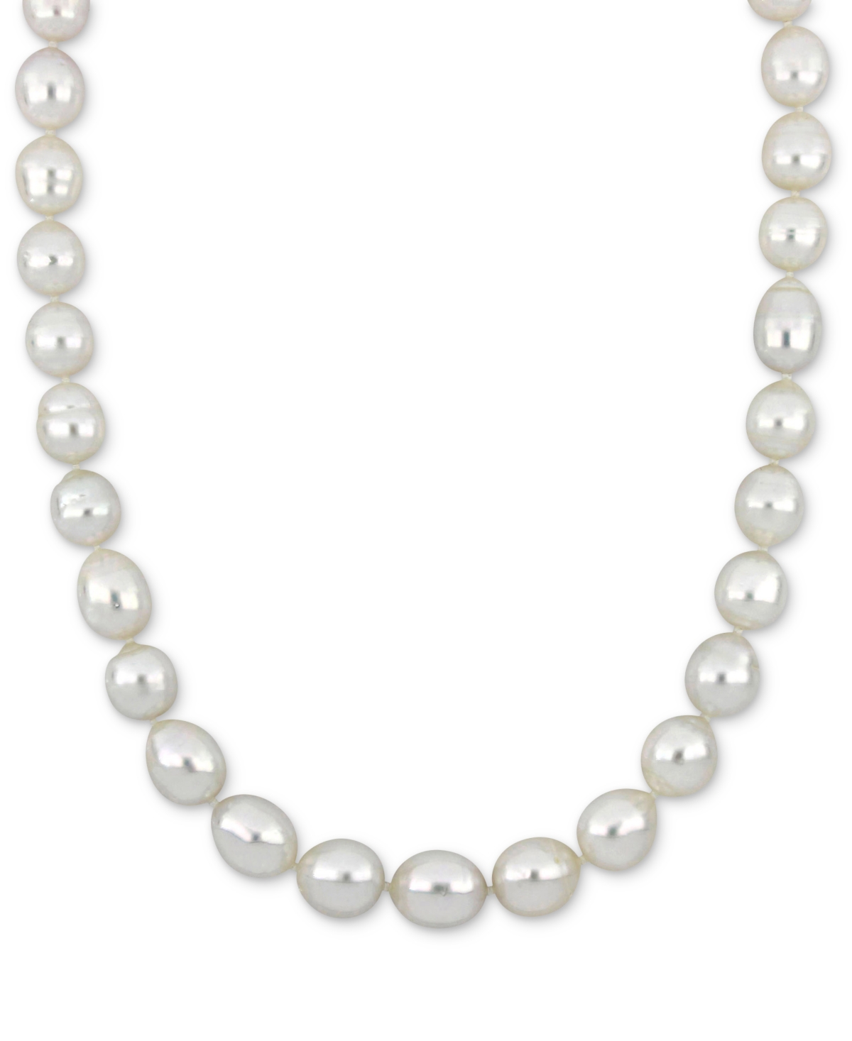 Macy's Cultured South Sea Pearl (9-11mm) 18" Strand Necklace 14k Yellow Gold In White