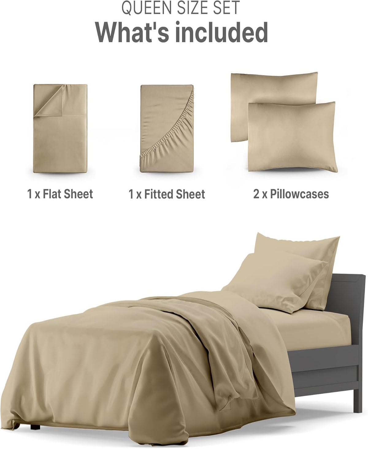 4 Piece Sheet Set 100% Cotton 1000 Thread Count
