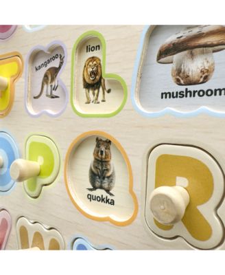 8XSET Wooden Puzzles for Toddlers 2-4 with Rack - Alphabet, Numbers