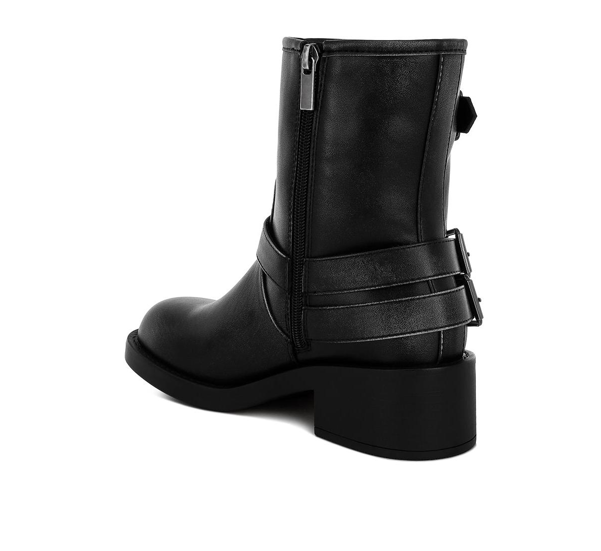 London Rag Caribou Harness Detail Biker Boots