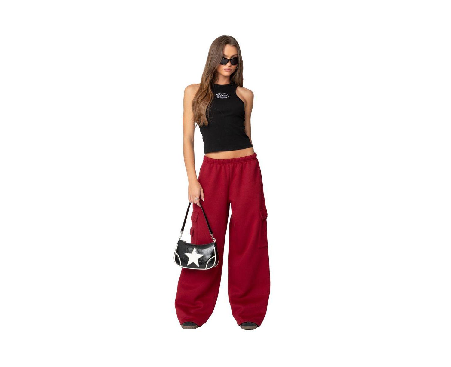 Women's Wide leg cargo sweatpants