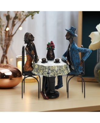 Modern Brown Polyresin Couple Date Night Tabletop Home Decor