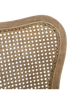 Vintage Cane-Detailed Bar Stool: Comfort and Elegance United Set of 2