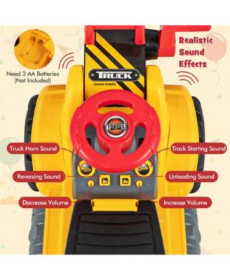 Kids Ride On Bulldozer Toy Play Truck with Adjustable Bucket Aged 3+ Years Old