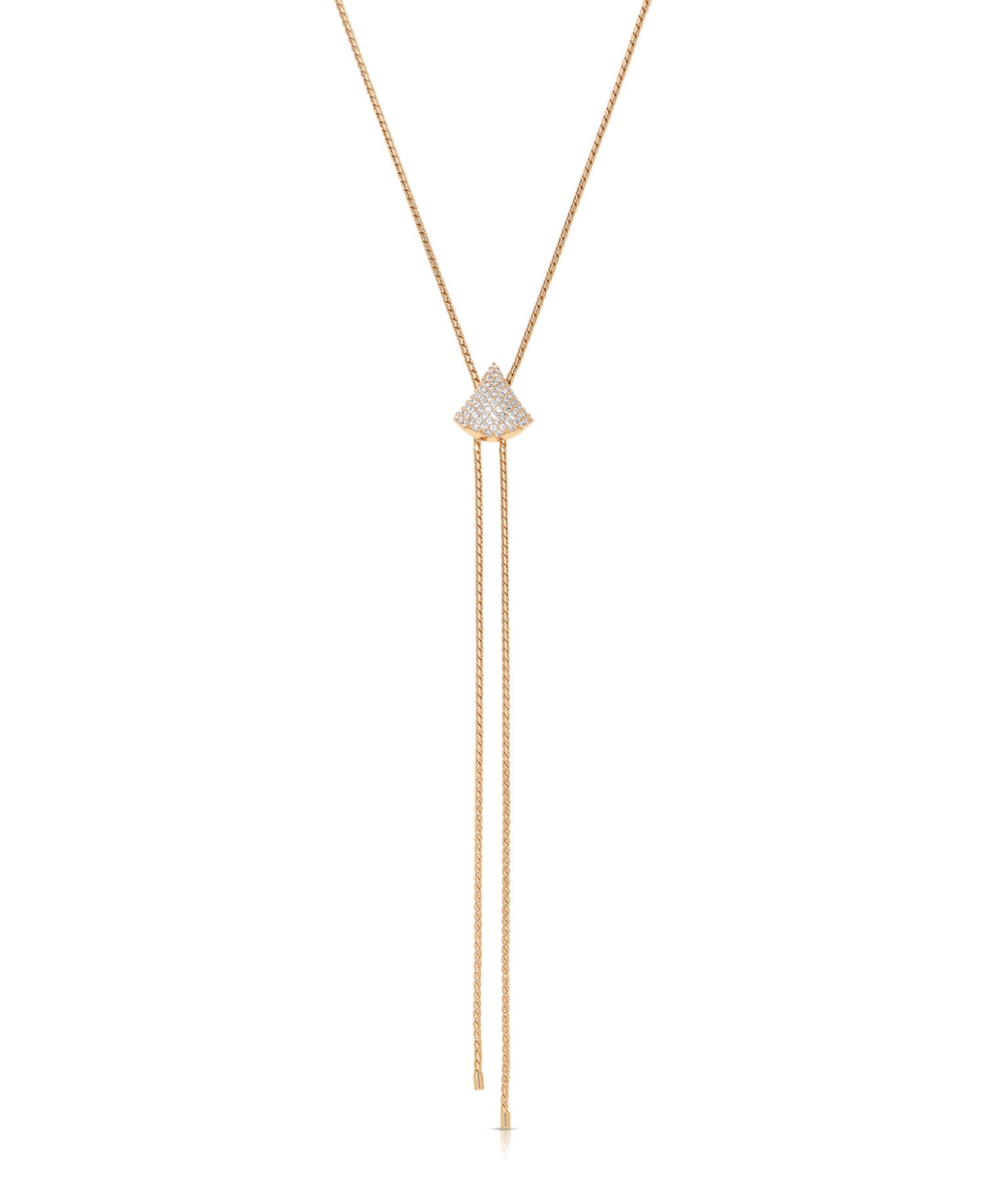 Pave Shine Bolo Necklace