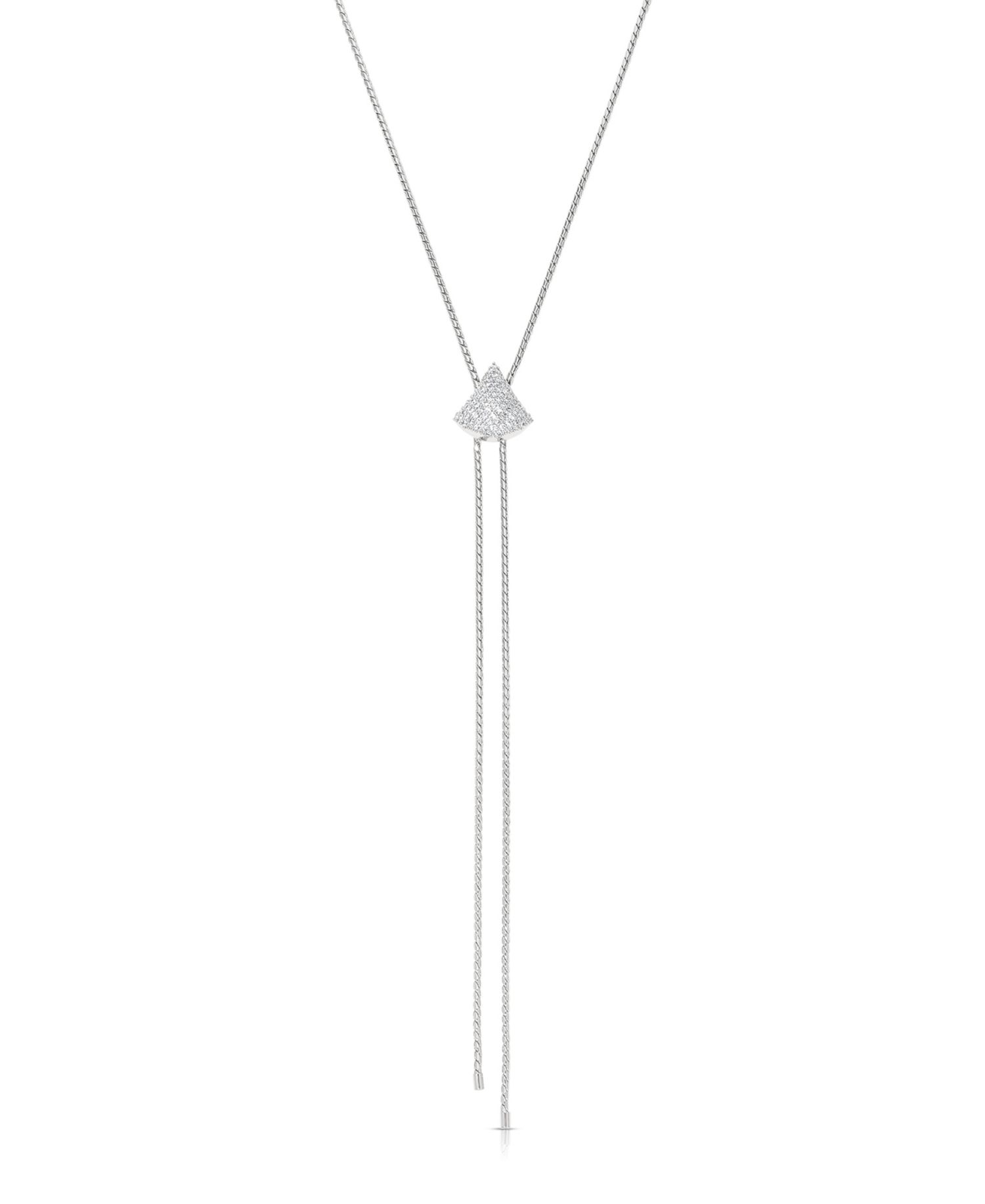 Pave Shine Bolo Necklace