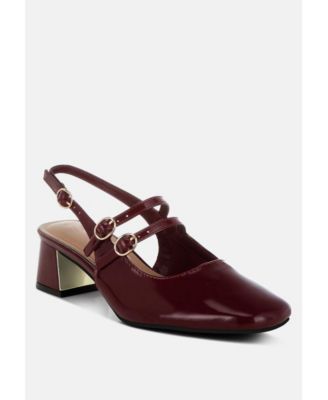 Womens Cananga Block Heel Slingback Sandals