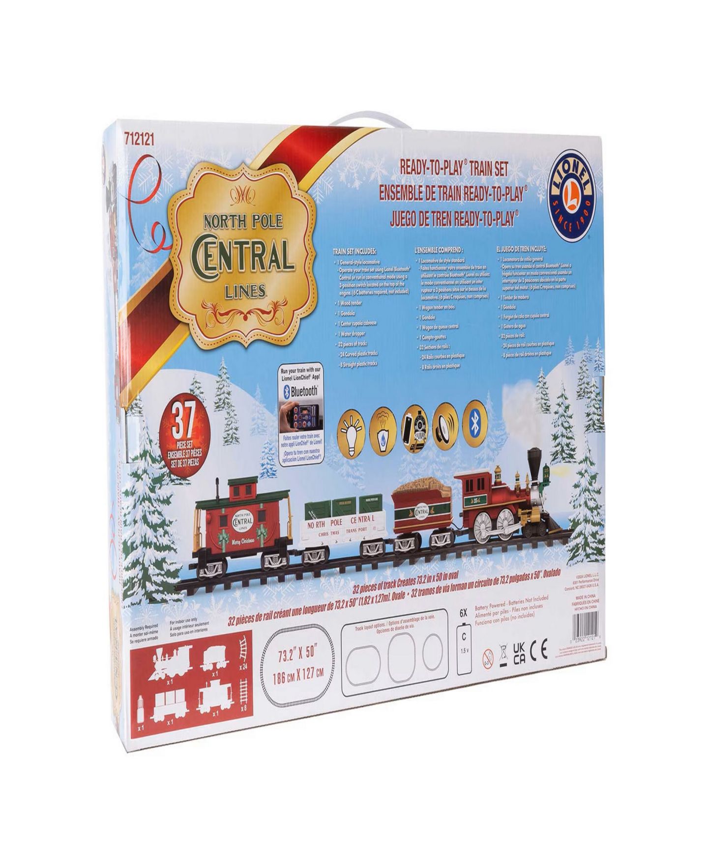 Детские игрушки Lionel North Pole Central Ready to Play Train Set with Bluetooth — фото 3