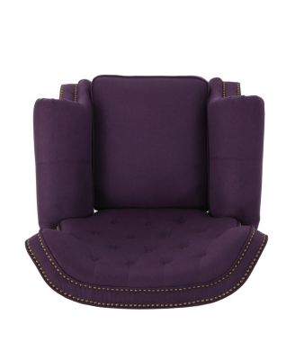 Streamdale Plum Accented Recliner with Rolled Arms